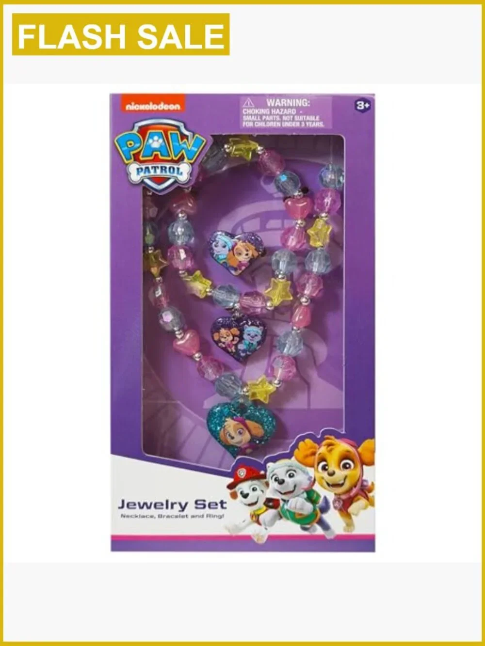 Paw Patrol Dress-Up Jewelry Set Necklace Bracelet Ring Play Accessories Girls
